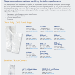 Victoria Bay- Plastic Food Service Bags