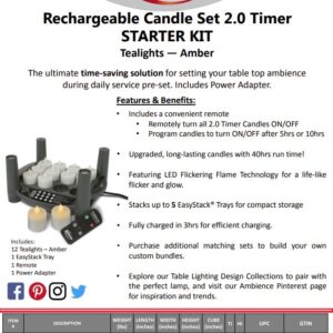 Rechargeable Candle Set 2.0 Timer Starter Kit