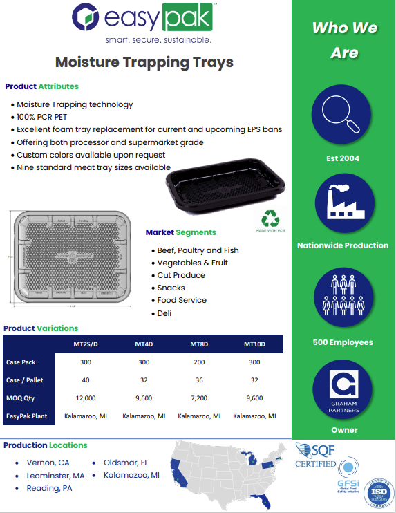 easyPak Moisture Trap Trays