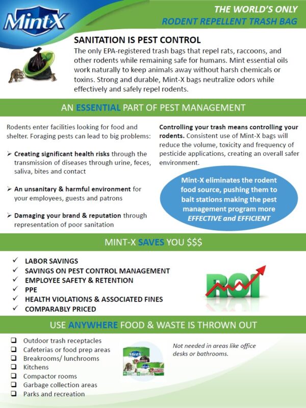 Mint-X Rodent Repellent Trash Bags